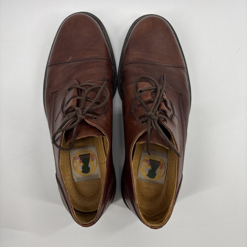 Men's Bacco Bucci Lace Up Oxfords Shoes Brown Leather - Size 8 - Italy - Picture 8 of 10